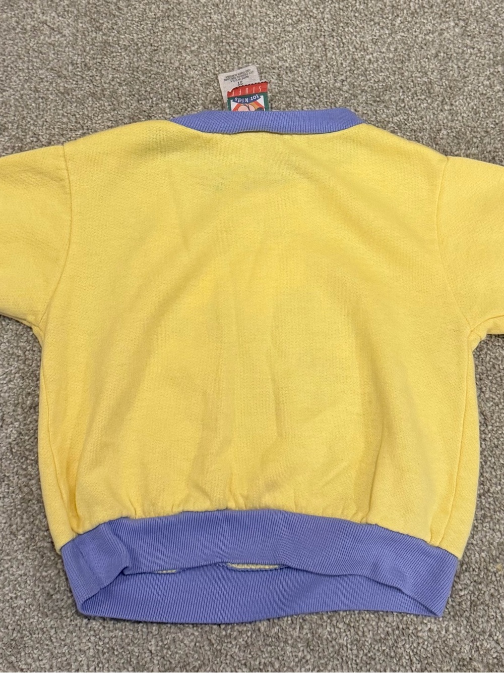 Vintage Disney Yellow & Lavender Minnie & Mickey Kids Sweatshirt - Picture 8 of 8